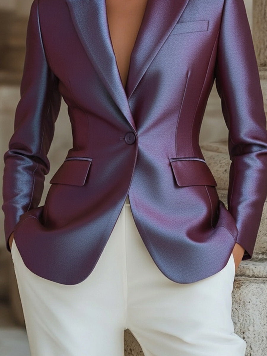 Iridescent Satin Tailored Fit - Blazer