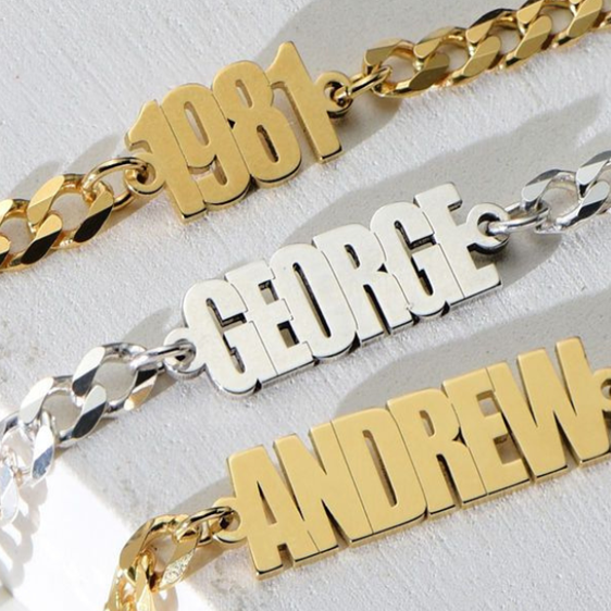 Custom Name Cuban Chain Bracelet for Men Shineofidamond