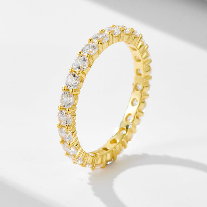 Classic Eternity Sterling Silver Wedding Band Shineofidamond