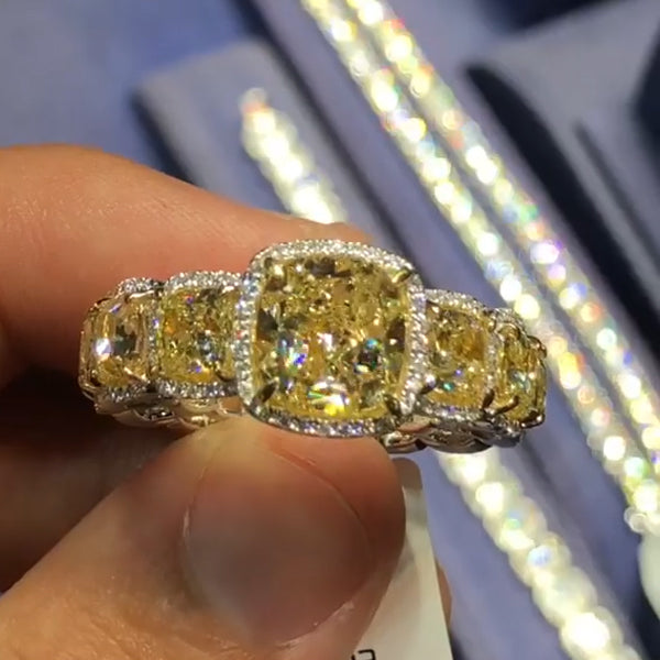 Vintage Art Deco Cushion Cut Halo 925 Sterling Silver Engagement Ring shine of diamond