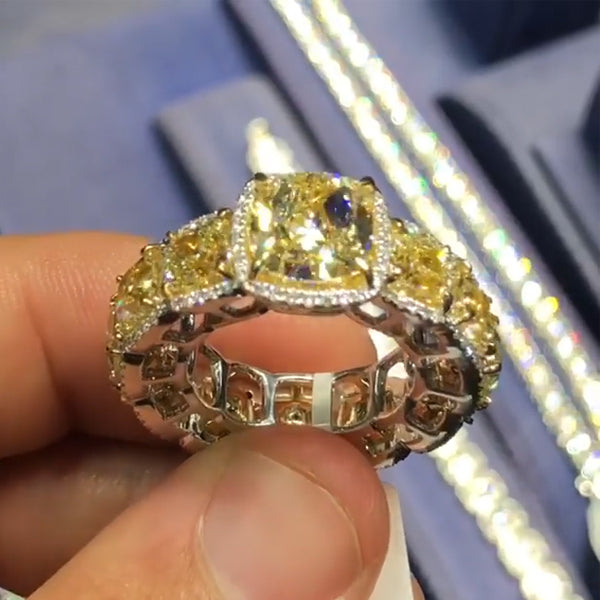 Vintage Art Deco Cushion Cut Halo 925 Sterling Silver Engagement Ring shine of diamond