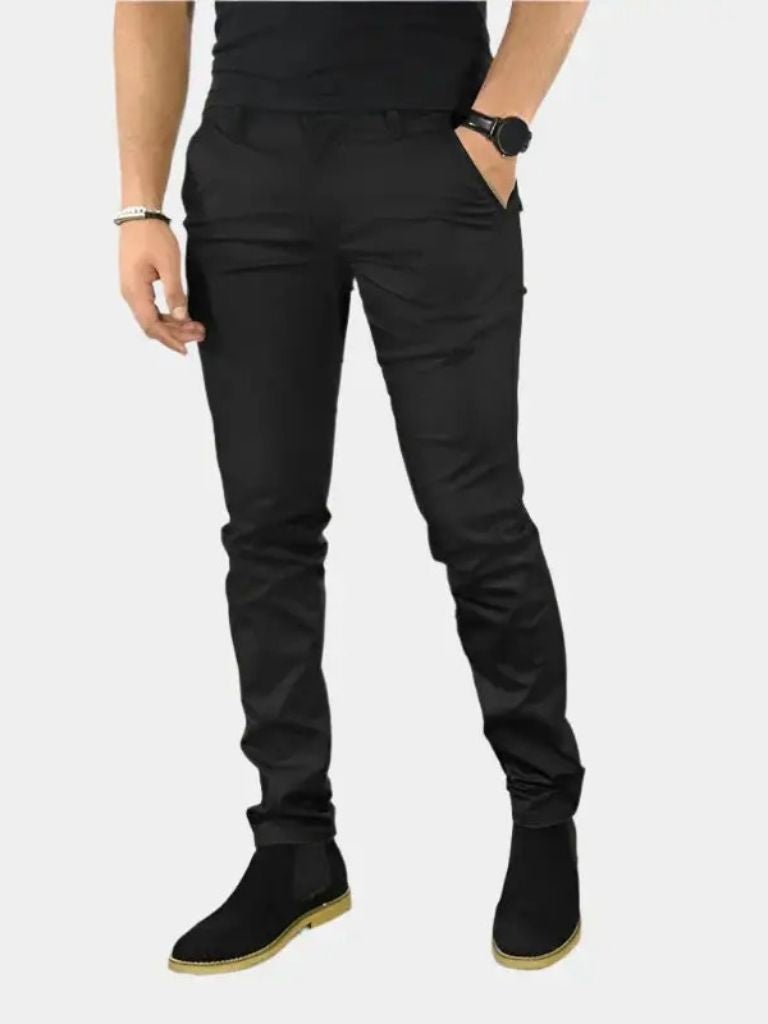 Essential Slim Fit Straight Trousers - Casa  Laro CASA LARO