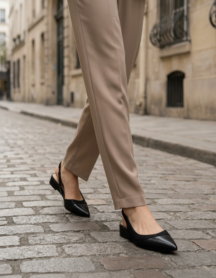 Cina Leather Slingback - Heels